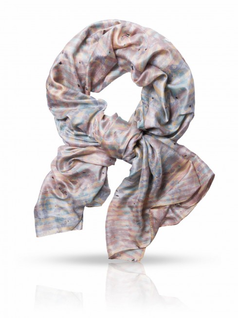Палантин Женский SN-LAVEND.STRIPE/BEIGE